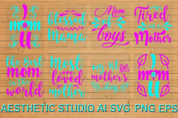 Mom Svg Bundle 02: Graphics for Crafts & Sales