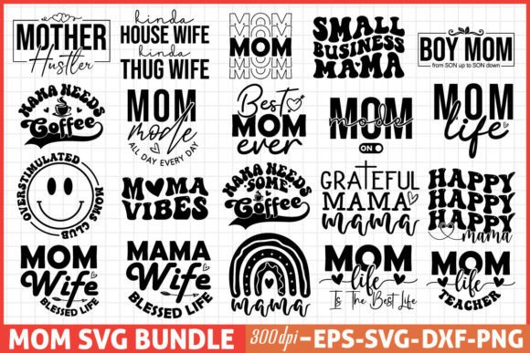 Mothers Day SVG Bundle: Graphics for Crafts