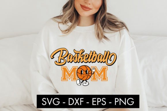 Retro Basketball Mom Graphics for Crafts