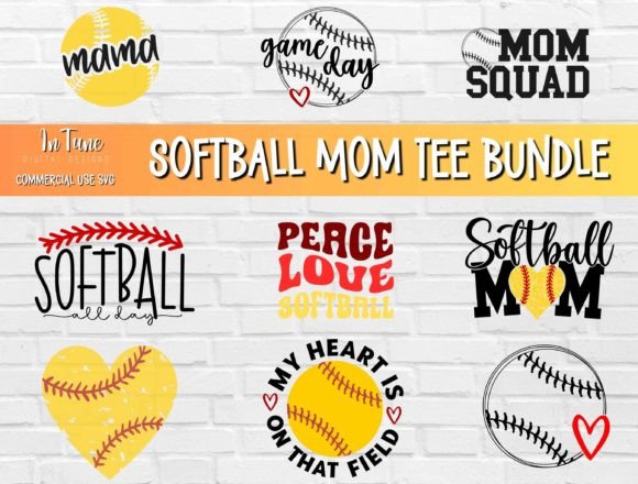 Softball Mom SVG Bundle: Graphics for Crafts